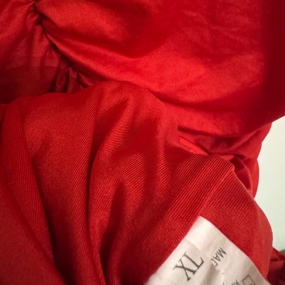 Red Ruched Sleeveless Dress - Picture 4 of 4